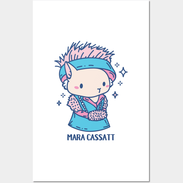 Mara Cassatt Funny Artist Animal pun Wall Art by SPIRIMAL